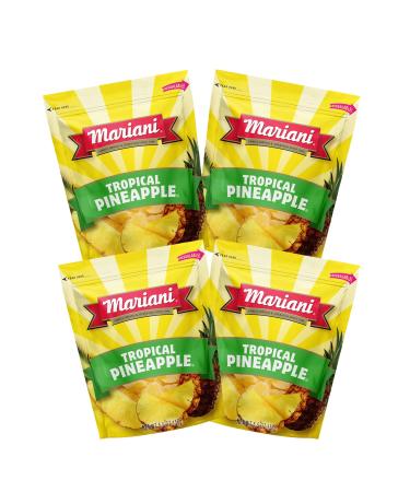 Mariani | Tropical Dried Pineapple | Healthy Snacks for Kids & Adults | Dried Fruit | Vegan Snacks | Gluten Free Snacks | Cholesterol Free | 5.5 Ounces (Pack of 4)