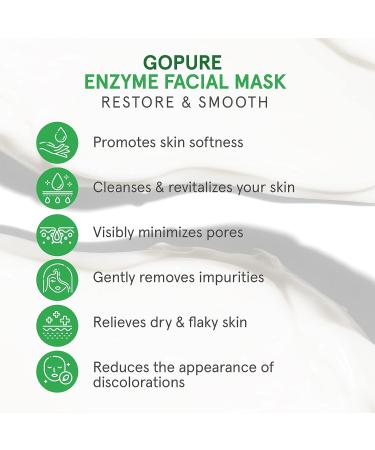 goPure Enzyme Facial Mask - 4oz | Smooth & Exfoliate Skin - Buy Online on GoSupps.com