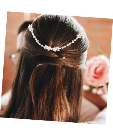 Ipetboom Hair Decorative Comb 1pc Hair Comb Wedding Bride Decorate Alloy Blush Bridal Hair Clip - Buy Online on GoSupps.com