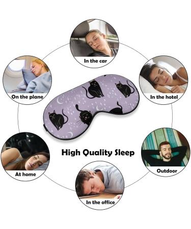LynaRei Halloween Black Cats Sleep Mask - Adjustable Strap, Soft Eye Cover for Blocking Lights - Buy Online on GoSupps.com