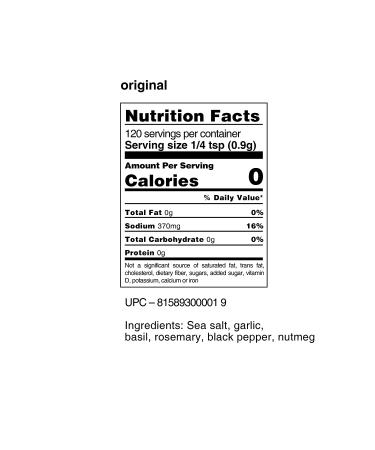 Borsari Original Seasoned Salt Blend - Gourmet All Natural Seasoning with Herbs and Spices - 25oz - Buy Online on GoSupps.com