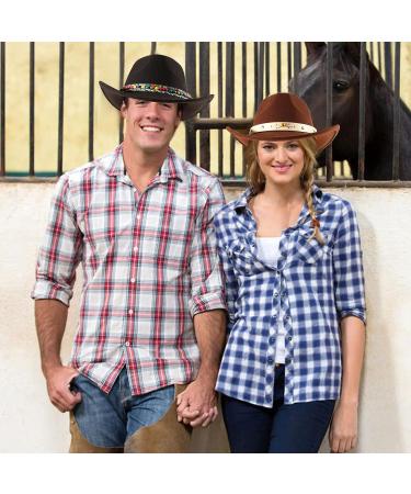 Homiton 5Pcs Handmade Ethnic Cowboy Hat Bands for Straw, Felt, Fedora, and Panama Hats - Buy Online on GoSupps.com