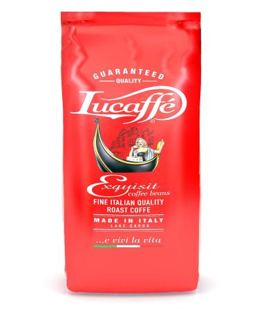 LUCAFF EXQUISIT coffee beans 1 kg bag Arabica and Robusta coffee blend cocoa aroma coffee beans toasted taste high body medium caffeine