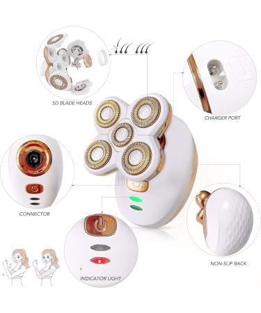 2021 Upgrade Electric Lady Shaver - Painless Bikini Razor & Cleansing Brush - Rechargeable and Cordless Women's Shaver for Hair Removal on Legs, Face, Body & Lips - Waterproof - Buy Online on GoSupps.com