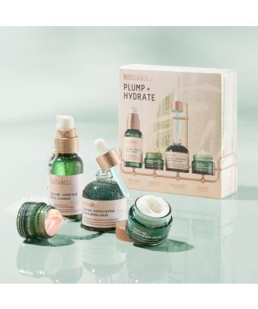Biossance Plump and Hydrate Skincare Set - Amino Aloe Gentle Foaming Cleanser Marine Algae Eye Cream Copper Peptide Rapid Plumping Serum & Omega Moisturizer For Face Lock In Hydration For Your Skin - Buy Online on GoSupps.com