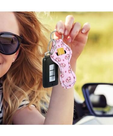 Poceacles Women's and Girls' Keychain - Lipstick - Glossy Lip Balm - Neoprene Pouch - Wrist Strap Strawberry Pink Cow - Buy Online on GoSupps.com