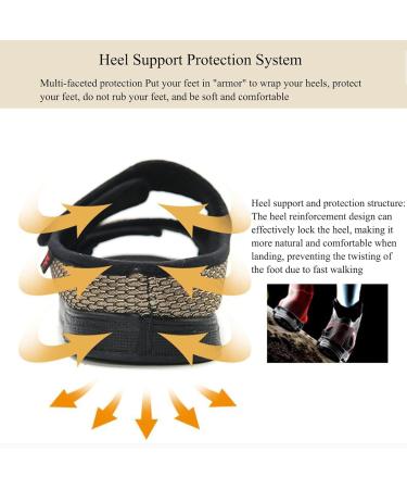 Gycdwjh Men's Diabetic Shoes - Lightweight Adjustable Walking Shoes for Swollen Feet - Breathable Non-Slip Slippers for Seniors - Brown, Size 8.5 UK - Buy Online on GoSupps.com