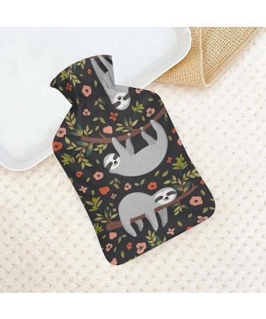 Hot Water Bottle with Lid - Animal Sloth Rubber Bag for Pain Relief Cramps & Foot Warmer - Hot & Cold Therapy - Buy Online on GoSupps.com