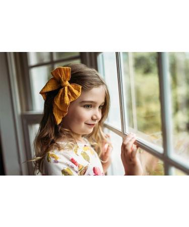 California Tot Big Girl's Mixed Bow Clips - Golden Straw Set of 4 | Cute and Stylish Hair Accessories - Buy Online on GoSupps.com