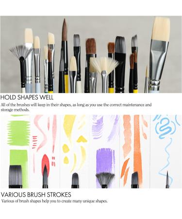 Artify 10-Piece Paint Brush Set with Premium Nylon Hair - Ideal for Acrylic, Watercolor, Oil, and Gouache Painting - Includes Carrying Case - Buy Online on GoSupps.com
