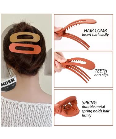 8PCS Large Matte Flat Claw Clips for Thick Hair | Non-slip Strong Hold Hair Styling Accessories for Women Girls - Buy Online on GoSupps.com
