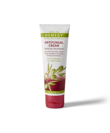 Medline Remedy Olivamine Antifungal Cream, White, 4 fl oz