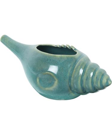 Qimacplus Leak Proof Durable Ceramic Neti Pot Non-Metallic and Comfortable Grip | Microwave and Dishwasher Friendly Natural Treatment for Sinus and Congestion Attractive Designed (Light Blue) - Buy Online on GoSupps.com