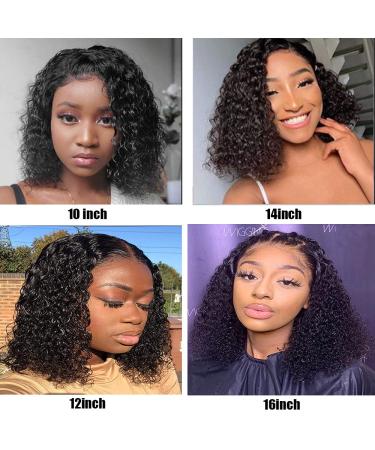 Ainmeys 16 Curly Bob Wig - 4x4 Lace Closure Human Hair for Black Women - Buy Online on GoSupps.com