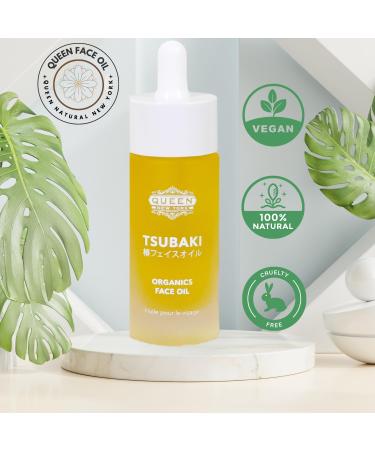 Queen Tsubaki Oil | Organic Japanese Tsubaki Face Oil for Youthful Skin | Best Anti-Aging Moisturizer for Dewy Glow - Buy Online on GoSupps.com