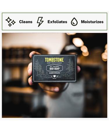 Live Bearded Tombstone Bar Soap 6-Pack - All Natural Men's Bar Soap - Exfoliating and Moisturizing - Bamboo Charcoal, Pumice, Coconut, Avocado, Argan Oils - 5 oz. Bars - Pack of 6 - Buy Online on GoSupps.com