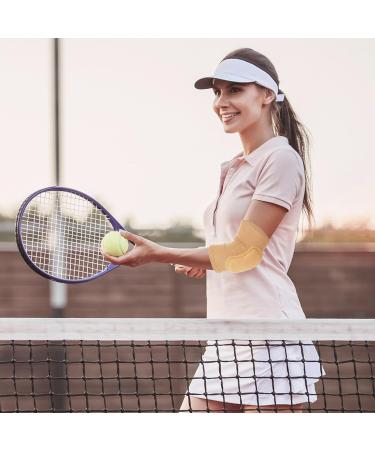 Sibba Compression Elbow Pads - Breathable Arm Brace Support for Kids Men & Women | Fitness Volleyball & Basketball Protector (Nude - Buy Online on GoSupps.com