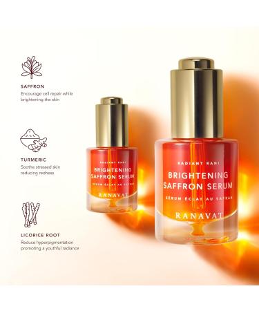 RANAVAT Brightening Saffron Face Serum | Discoloration & Dark Spot Corrector | Vitamin C Alternative for Hyperpigmentation (0.17 oz - Buy Online on GoSupps.com