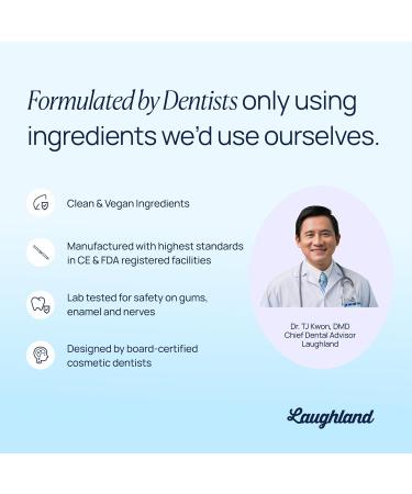 Laughland Original Teeth Whitening Kit, Phone-Powered LED Mouthpiece & 3 Whitening Gel Syringes, 8% Hydrogen Peroxide, Aloe Vera & Mint, for Sensitive Teeth, at-Home Dental Care, 6+ Treatments Original 1 Count (Pack of 1) - Buy Online on GoSupps.com