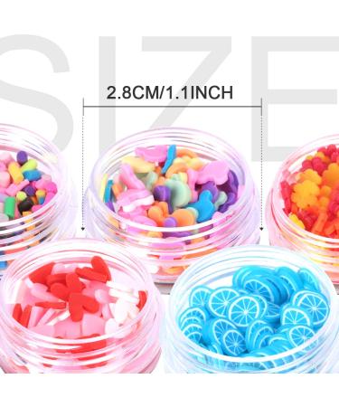 24 Boxes FANDAMEI 3D Nail Art Slices - Fruit Flowers Star Heart Shapes for DIY Craft Decoration - Buy Online on GoSupps.com