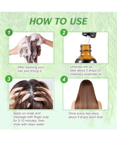 Rosemary Oil for Hair Growth & Skin Care -60ml 100% Pure Rosemary Essential Oil for Eyebrow and Eyelash Nourishes The Scalp Stimulates Hair Growth for Men Women - Buy Online on GoSupps.com