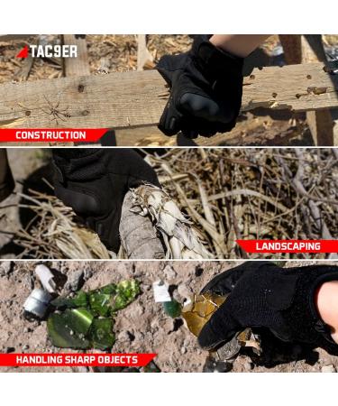 TAC9ER Kevlar Lined Tactical Gloves - Full Hand Protection, Cut and Temperature Resistant, Touch Screen Friendly - Large - Buy Online on GoSupps.com