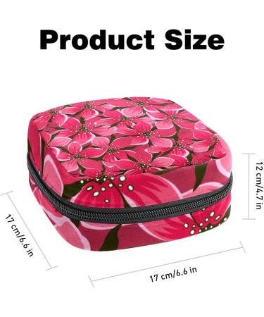 Menstrual Bag with Zipper | Cherry Blossom Ladies Napkin & Tampon Pouch for Women & Girls - Stylish & Functional - Buy Online on GoSupps.com
