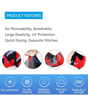 6 Pairs UV Protection Cooling Arm Sleeves for Outdoor Sports - Camouflage & Solid Color #2 - Buy Online on GoSupps.com
