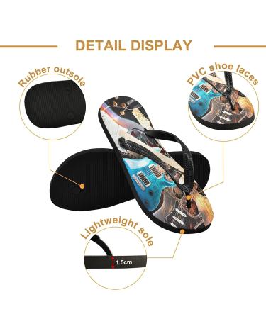 Mnsruu Electric Guitar Flip Flops | XXL Comfort for Home Hotel Spa and Travel - Unisex Design for Men & Women - Buy Online on GoSupps.com