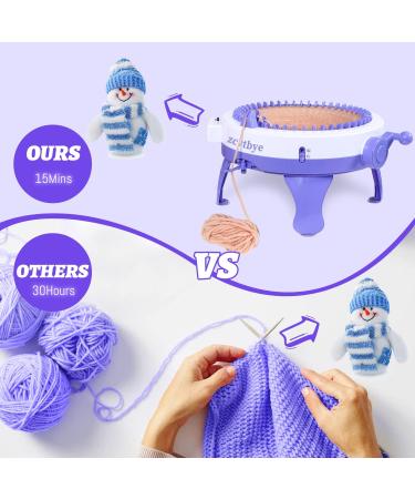 Zcvtbye 48-Needle Knitting Machine with Row Counter & Pompom Maker - DIY Smart Weaving Round Loom Kit for Scarf, Hat, Sock - Buy Online on GoSupps.com