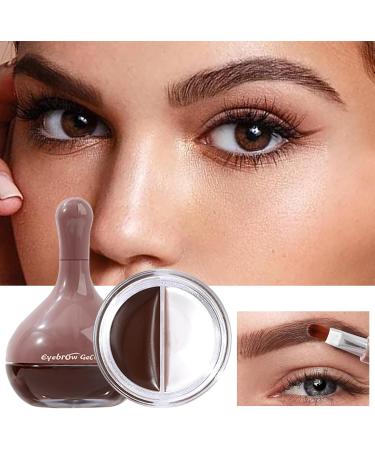  Jingmiger Eyebrow Mascara - 2-in-1 Tinted Waterproof Long-Lasting | Natural Eyebrow Gel - For Women Beginners Evening Travel Party Work Wedding - Buy Online on GoSupps.com