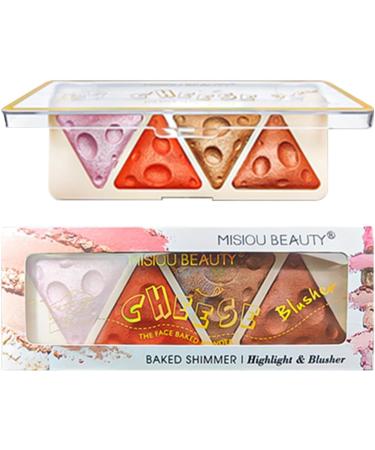  Linsition Highlighter makeup 4-Color Waterproof Powder - Natural Glow Powder Highlighters for the face Bright Shimmer Face Highlighters for cheeks and eyeshadows - Buy Online on GoSupps.com