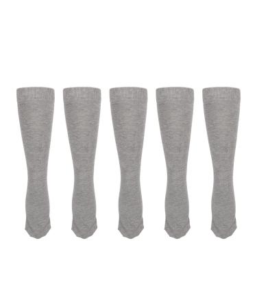 5Pcs Stump Socks Breathable Thicken Cotton Prosthetic Limb Socks Elastic Amputee Socks Stump Shrinker for Stump Protection (Grey) (L)
