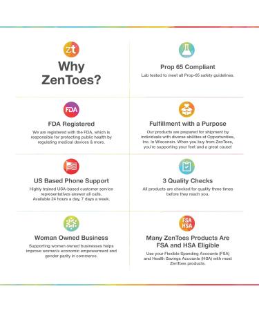 ZenToes Bunion Corrector Toe Separator Wraps - Relieve Bunions & Hammer Toes (1 Pair) - Buy Online on GoSupps.com