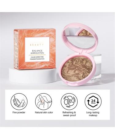 Fond de Teint en Poudre Correcteur de Couleur Poudre Libre protectrice Sous Forme Compacte Poudre Base Maquillage Fixante Multifonctions Couvrance Totale Anti Cernes Poudre (B) - Buy Online on GoSupps.com