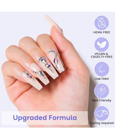 AIMEILI Nail Art Rhinestone Glue Gel Super Adhesive Nail Gem Glue Nail Art Glue Adhesive Gel for Nail Glitter Nail Art Gel Glue for Rhinestones Crystal Stones Jewels 30g - Buy Online on GoSupps.com