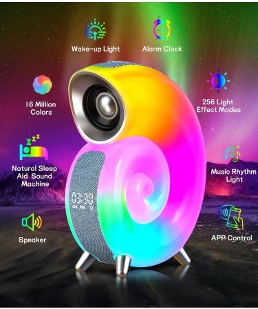 Bestyijo Daylight Alarm Clock | Sunrise Sunset Simulation Bluetooth Audio 8 White Noise Options & 4 Alarms - Perfect Bedside Lamp for Relaxed Mornings - Buy Online on GoSupps.com