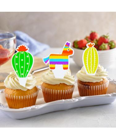 Dohia Fiesta Cupcake Toppers Mexican Theme Cake Topper Picks Decoration Donkey Taco Pepper Sombrero Guitar Cake Cupcake Decor D1-XRZCQ - Buy Online on GoSupps.com