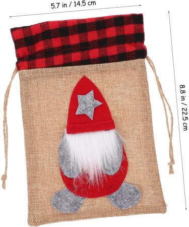 PRETYZOOM Christmas Candy Bag Christmas Bag Bags Goody Bags Wrapping Bag Present Bags Burlap Bag Baby 22.50X14.50X0.50CM Red - Buy Online on GoSupps.com