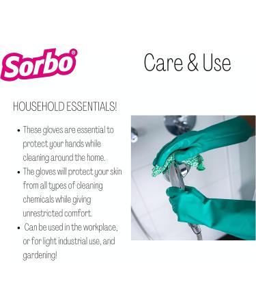 Sorbo Latex-Free Nitrile Household Gloves - Long Cuffs Multiple Sizes | 100% Latex-Free & Essential for Home Use - Buy Online on GoSupps.com