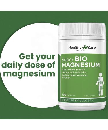 Healthy Care Super Bio Magnesium 100 Capsules - Buy Online on GoSupps.com
