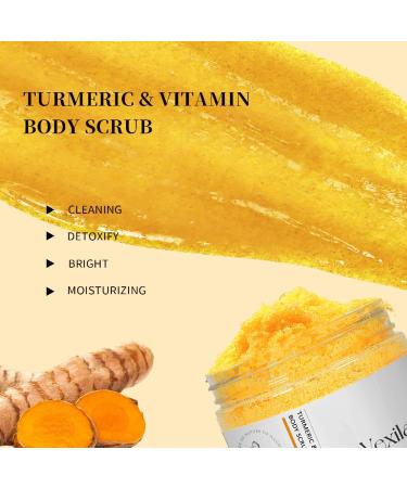 Buy All-Natural Turmeric & Vitamin C Body Scrub - 2 Pack | Moisturizing & Exfoliating for Skin | Deep Cleansing Treatment (8.8oz - Buy Online on GoSupps.com