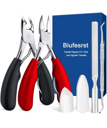 Biufesrst Toenail Clippers Nail Clipper for Seniors Thick Toenails Ingrown Heavy Duty Nail Clippers Extra Large Professional Adult Toe Nail Clipper Sets with Long Handle