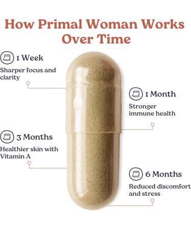 Primal Woman Beef Organ Supplement for Women - Heart, Liver for Women, Grass Fed, Pasture Raised Liver | Primal Beef Organ Capsules Woman (60 Capsules) - Buy Online on GoSupps.com