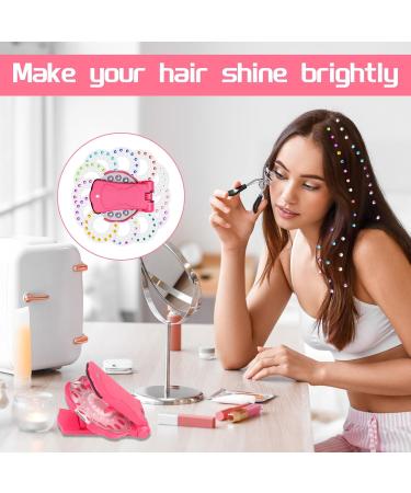 Hair Gem Stamper Hair Jewel Stamper for DIY Hair Gems Decoration Set Hair Gems Stamper with 180 Hair Jewels Hair Stamper Gems for Hair/Cloth/DIY/Phone(Pink) - Buy Online on GoSupps.com