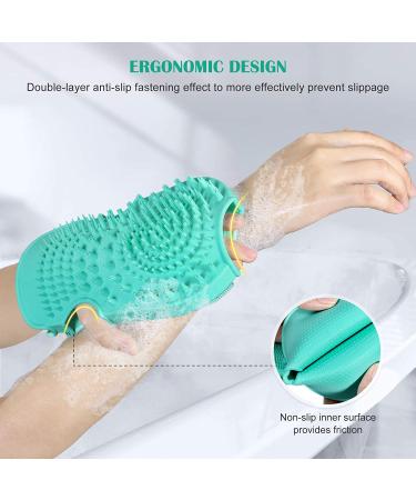 Body Scrubber Back Shower Brush: Silicone Soft Bristle Exfoliating Bath Golve Silicon Scrub Exfoliator for Showering Scrubbing Body Dead Skin Leg Arm Foot Exfoliation Scratcher 1-green - Buy Online on GoSupps.com