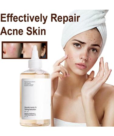 Glycolic Acid 7% Toning Resurfacing Solution Hydrating Toning Solution Skincare Hyaluronic Acid Serum Exfoliate Brighten Blemishes Acne and Rejuvenate Moisturize & Strengthen Your Skin 240ml - Buy Online on GoSupps.com
