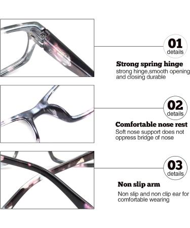 VIDEBLA 5 Pack Blue Light Blocking Reading Glasses for Men & Women - Anti Eyestrain - 1.75 Magnification - Buy Online on GoSupps.com