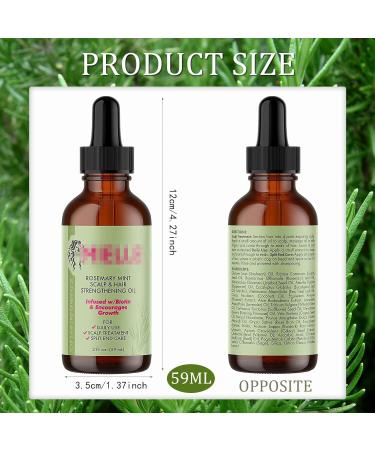 Organic Rosemary Oil for Hair Growth | Natural Essential Oil for Hair Loss & Damage Treatment 1 Piece - Buy Online on GoSupps.com