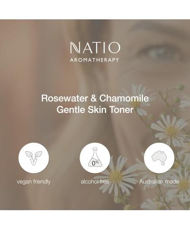 Natio Australia Aromatherapy Rosewater & Chamomile Skin Toner - Alcohol-Free Gentle Face Toner for Oily Dry & Sensitive Skin - 8.4 oz - Buy Online on GoSupps.com